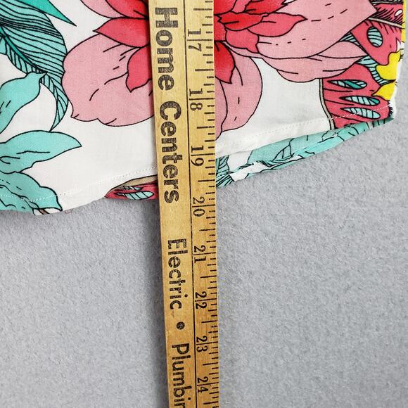 Mi Ner Va Size M Hawaiian Button Up Boxy Crop Bloomcore Colorful‎ Whimsical - Picture 7 of 7